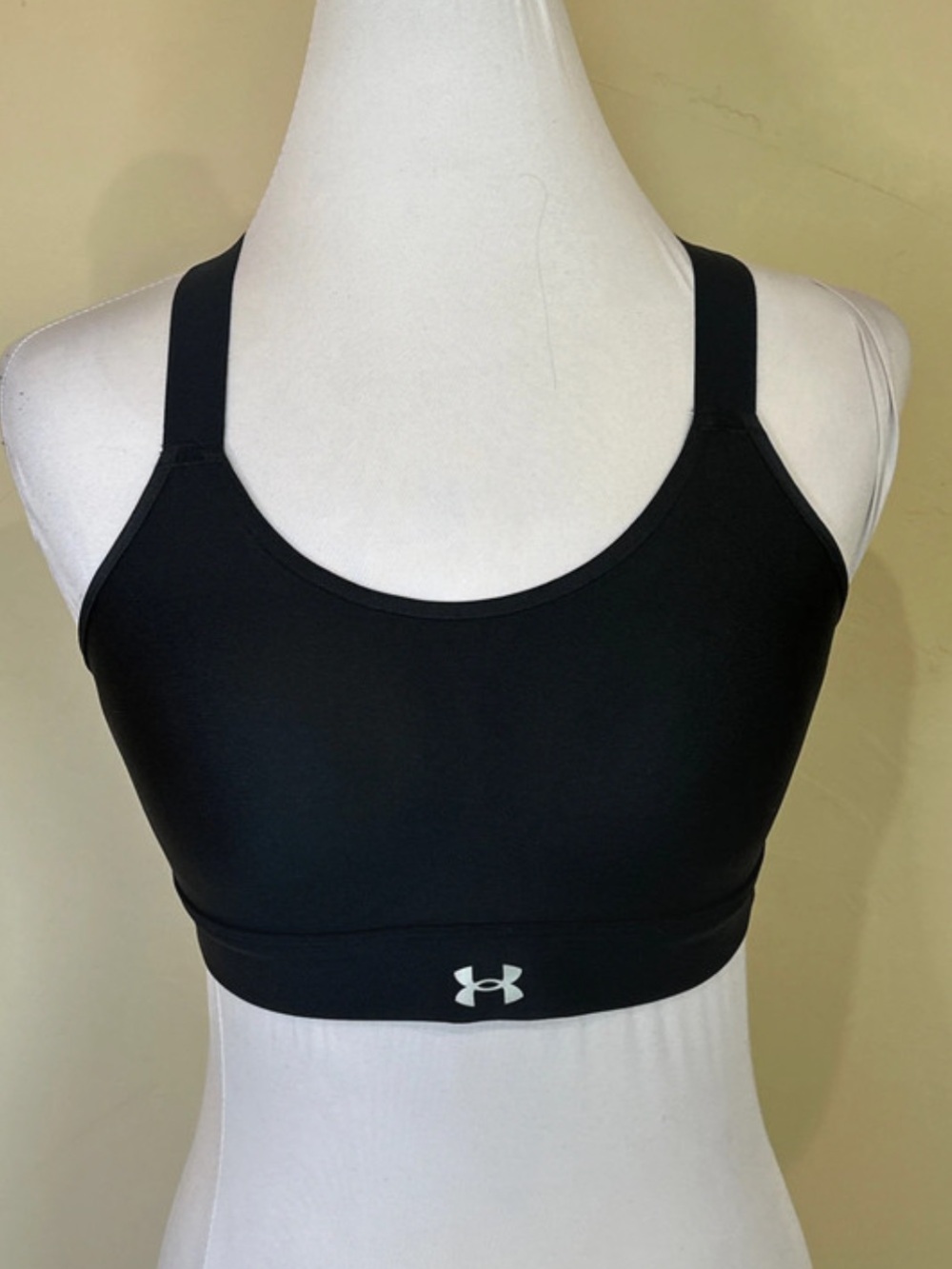 NEW Under Armour Continuum High Black Sports Bra Firm Support Sz M $65